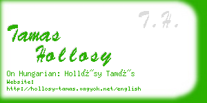 tamas hollosy business card